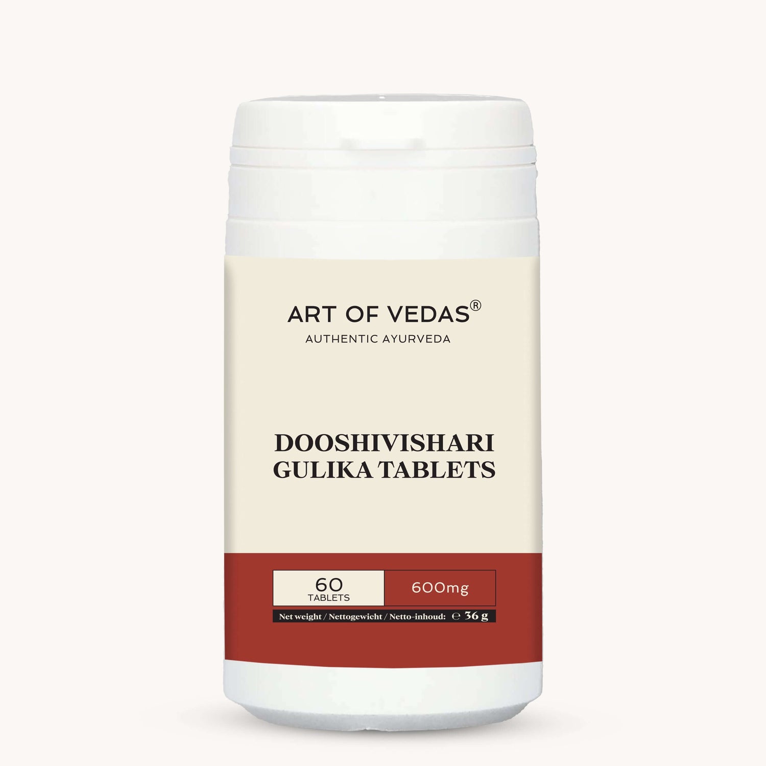 Art of Vedas Dooshivishari Gulika Tablets 60 Tablets 600mg - Ayurvedic Supplement for Detoxification and Immunity
