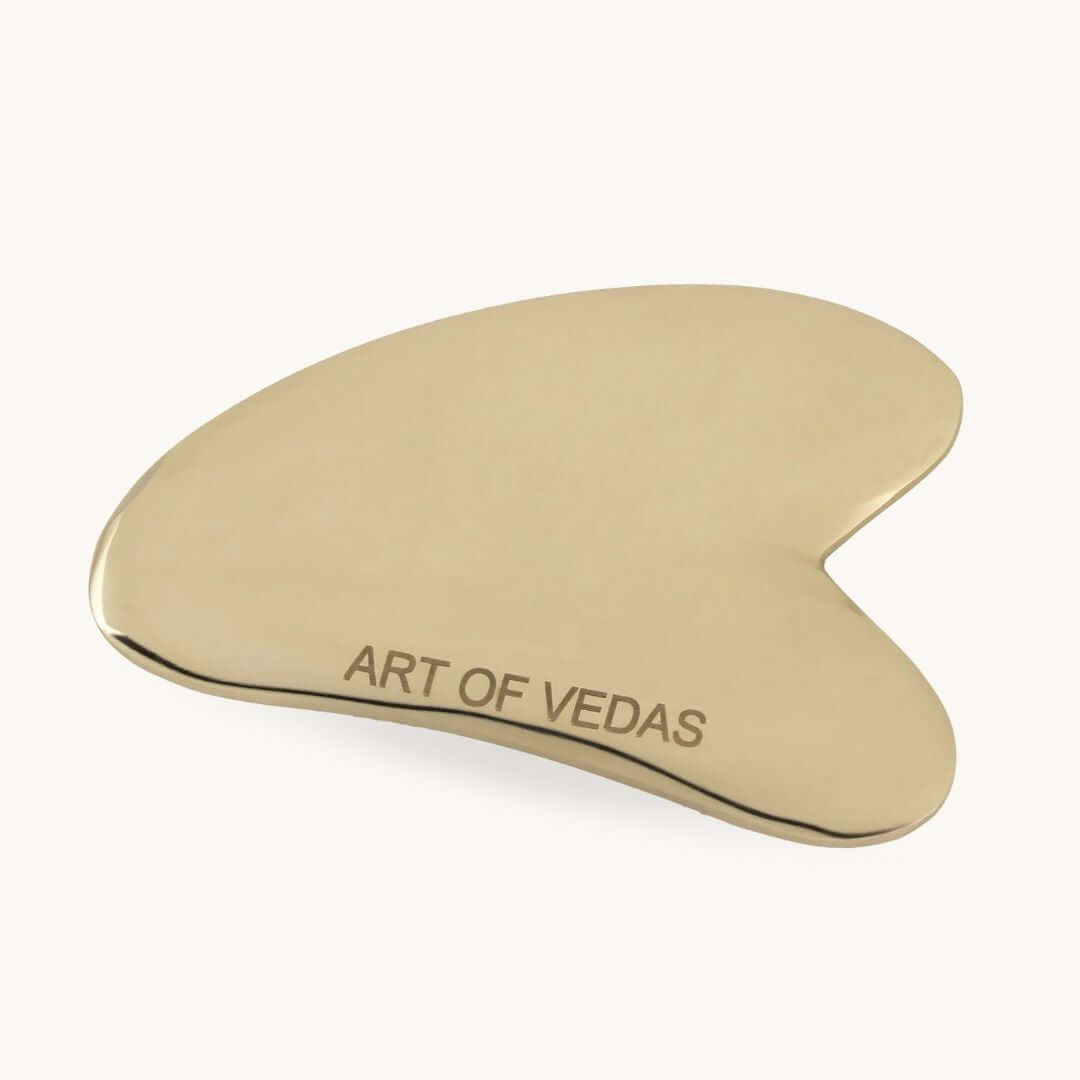 Art of Vedas Kansa Gua Sha - Ayurvedic Bronze Facial Massage Tool for Lymphatic Drainage and Skin Rejuvenation